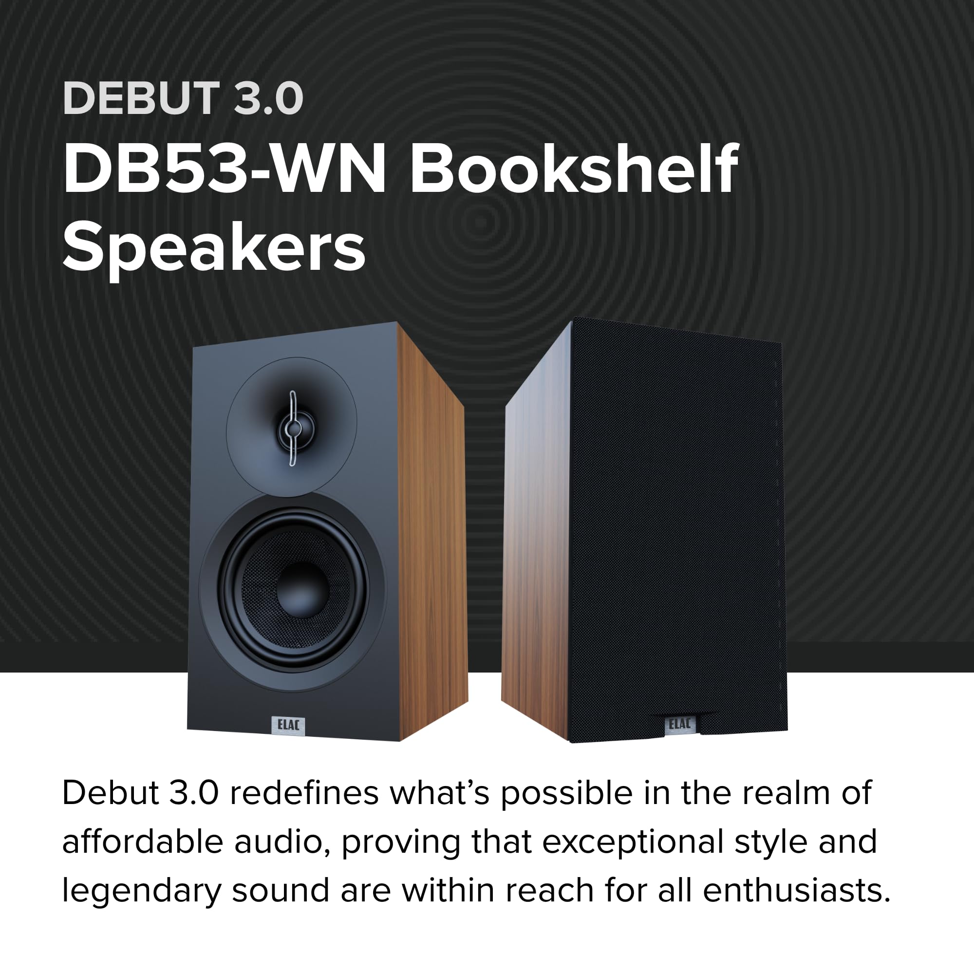 Amazon | ELAC Debut 3.0 DB53-WN ブックシェルフスピーカー