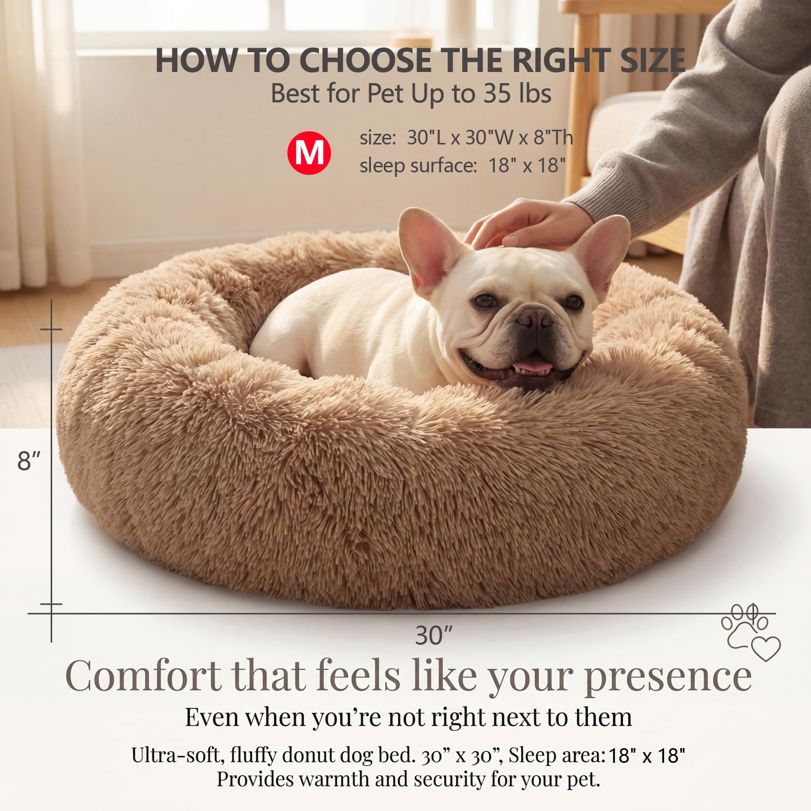 nononfish Dog Bed Mat for Medium Dogs, Army Green Orthopedic Pet Bed, 30x30x7 inches, High Density Fiber Cotton, Stuffed, Washable, Indoor, 30 pounds Weight Capacity: 30 inches Brown