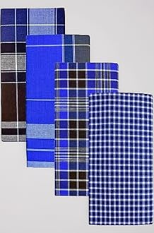 V STITCHED LUNGIES Cotton Lungis for Men,(Multi Colour)||Assorted Checks or Colors_2 Meter