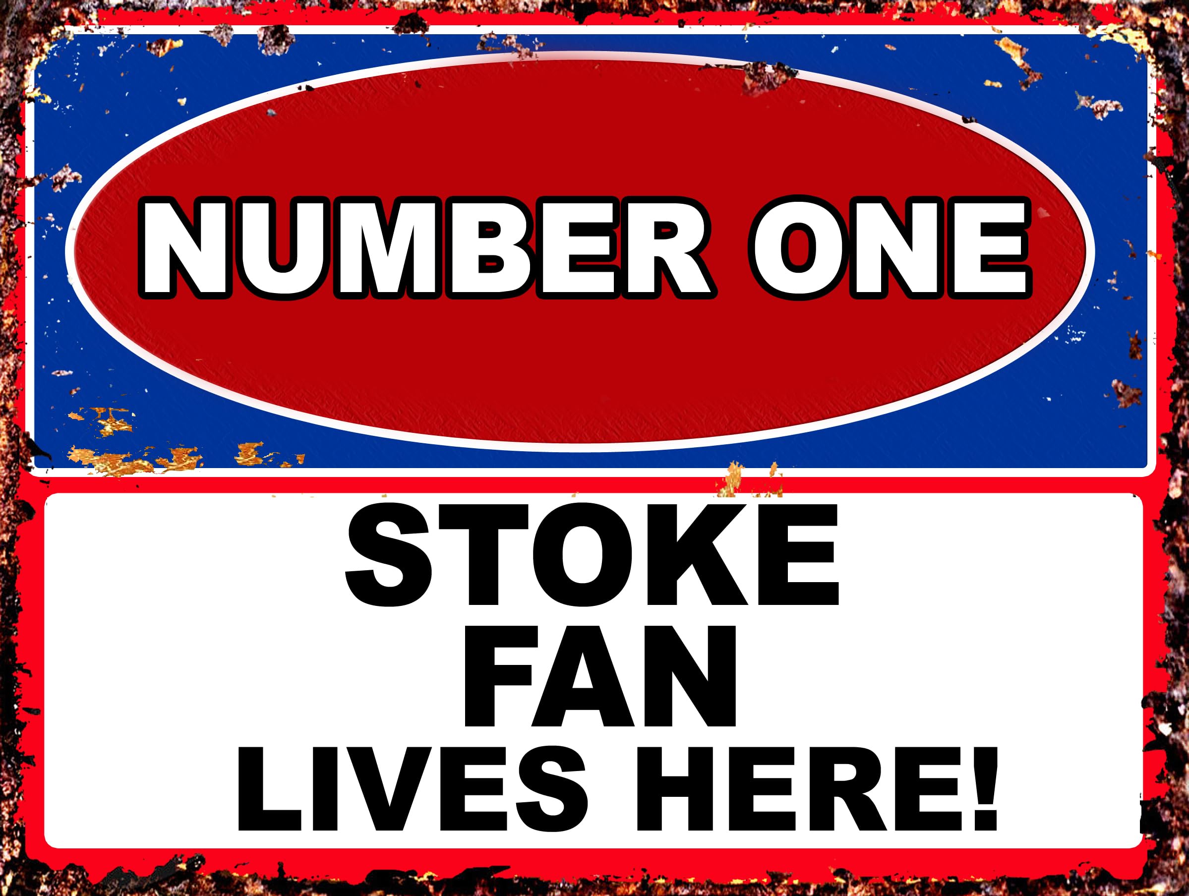 Compatible With Stoke Fan Metal Sign Plaque, 8x6in 20413