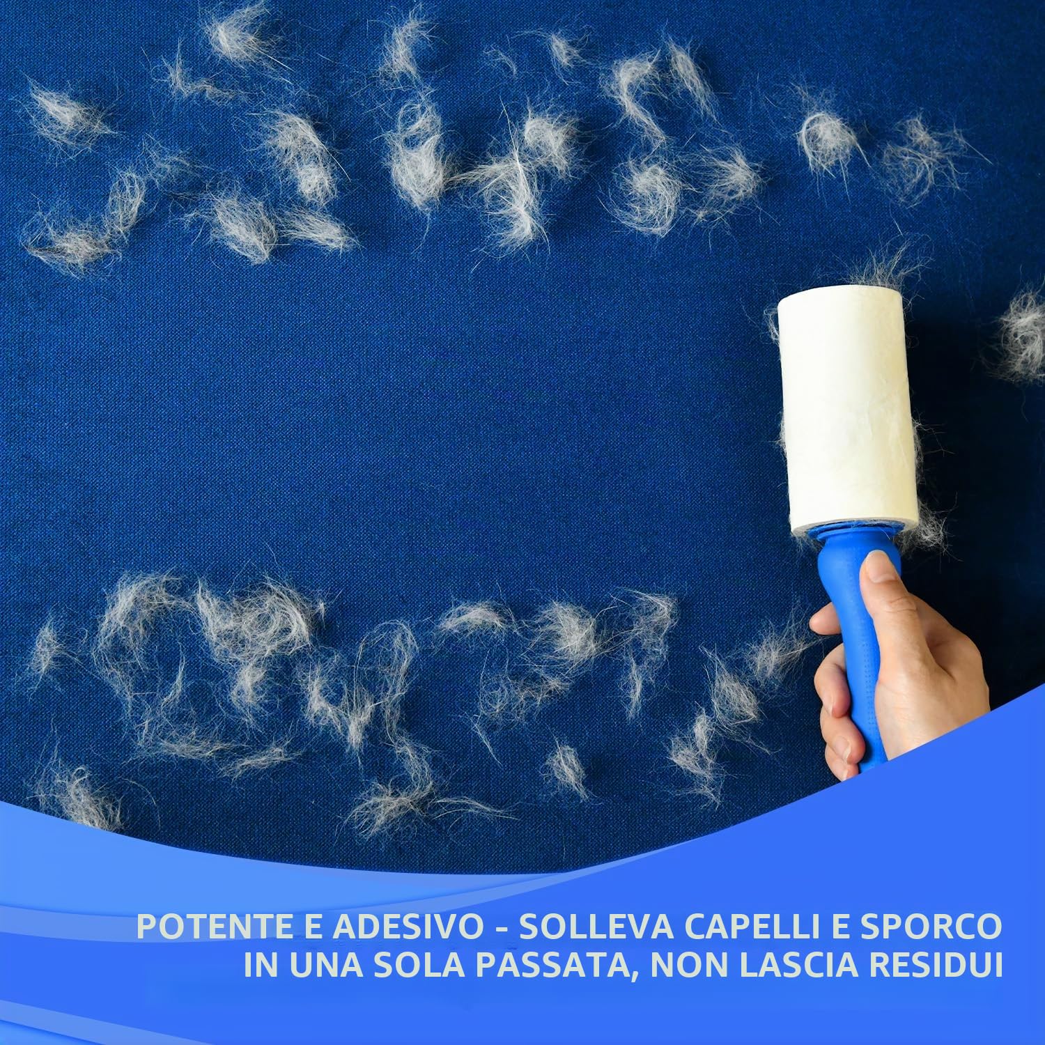 Rotolo di lanugine per peli di animali – Confezione da 5 pezzi da 450 fogli – Easy Peel – Rotoli di lanugine per vestiti e mobili