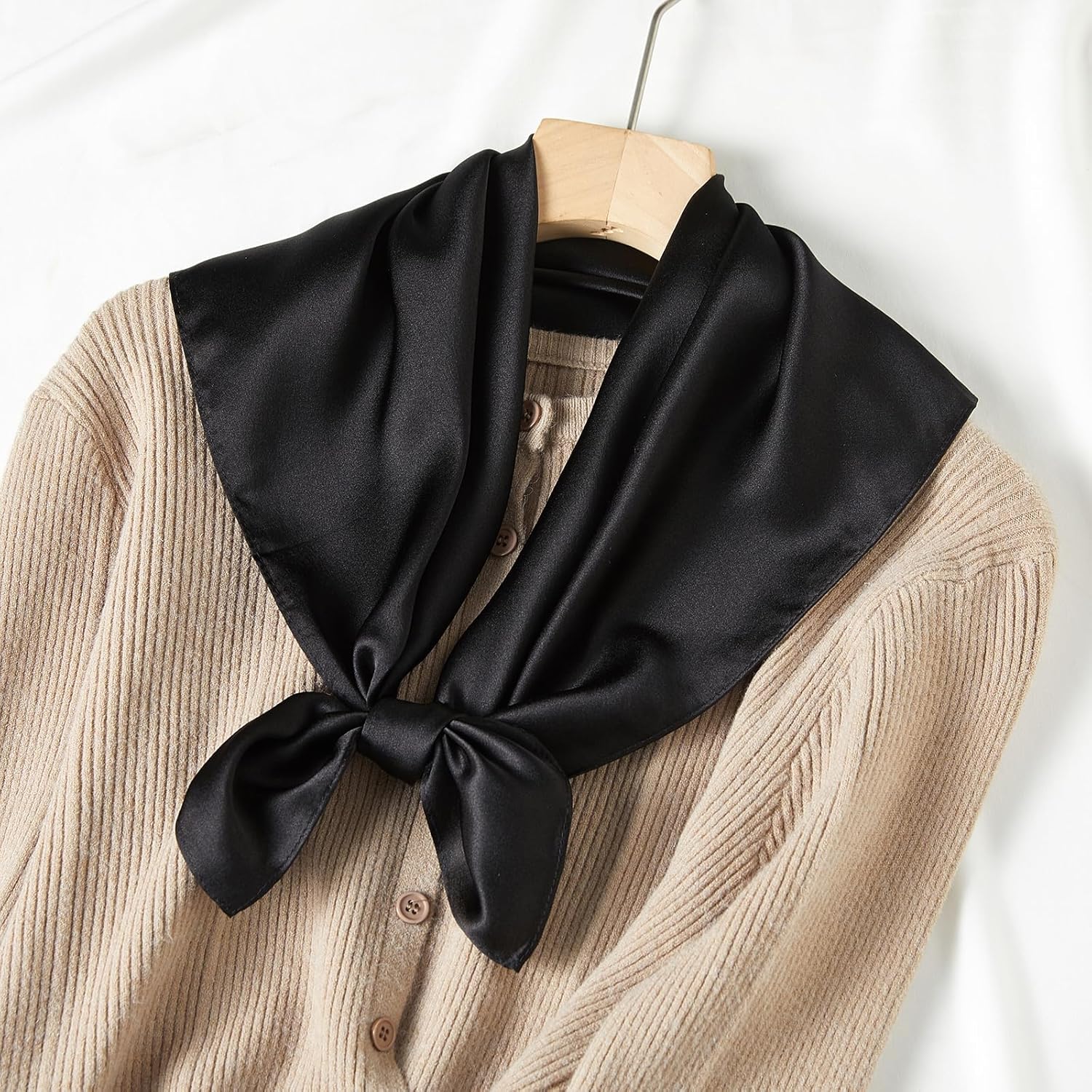 100% Mulberry Silk Square Scarf 27''x27'' Neck Scarf Hair Scarf Headscarf Bandanas for Women - Image 6