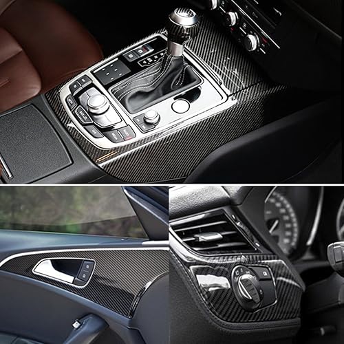 Miniatura 4 de DIYAH Adhesivo de vinilo de fibra de carbono negro 6D de alto brillo con liberación de aire, sin burbujas, antiarrugas (36 x 60 pulgadas3 pies x 5