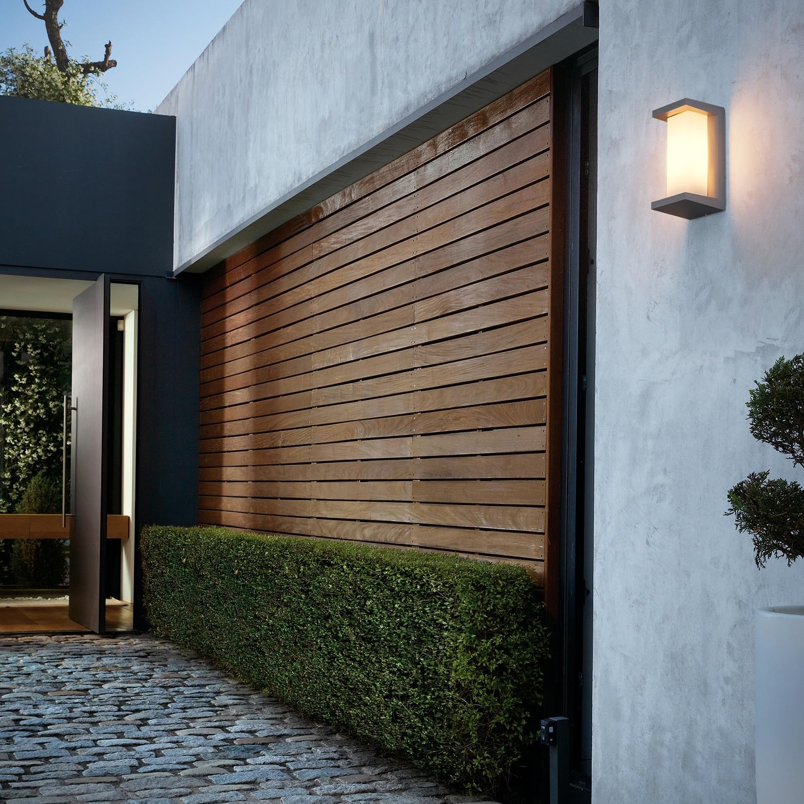 Klighten 2 Stück moderne Außenwandleuchte, E27 Sockel Außenwandlampe, IP65 Wandlampe, Maximale Wattleistung 60W Aluminium Wandlampe, Geeignet für Innen Außen, Treppenhaus. Anthrazit (ohne Glühbirne)
