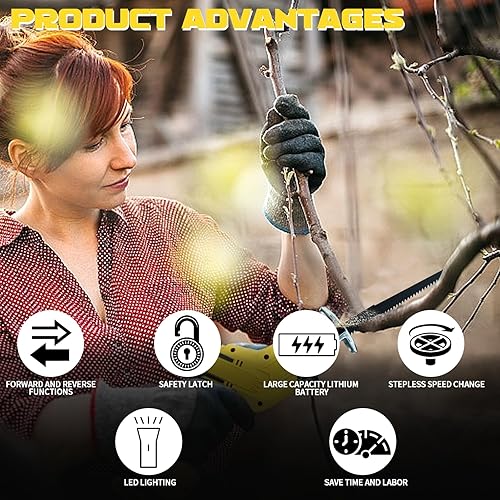 Miniatura 4 de Sierra recíproca inalámbrica para sierra de vaivén Dewalt de 20 V máximo, sierra reciproca 0-3000SPM velocidad variable, 4 hojas de sierra,