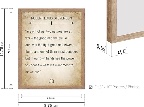 Vista 306 de Monem Art - Póster de Robert Louis Stevenson - Impresión de The Good and the Evil - Arte de cotización de recuperación - Regalo de sobriedad