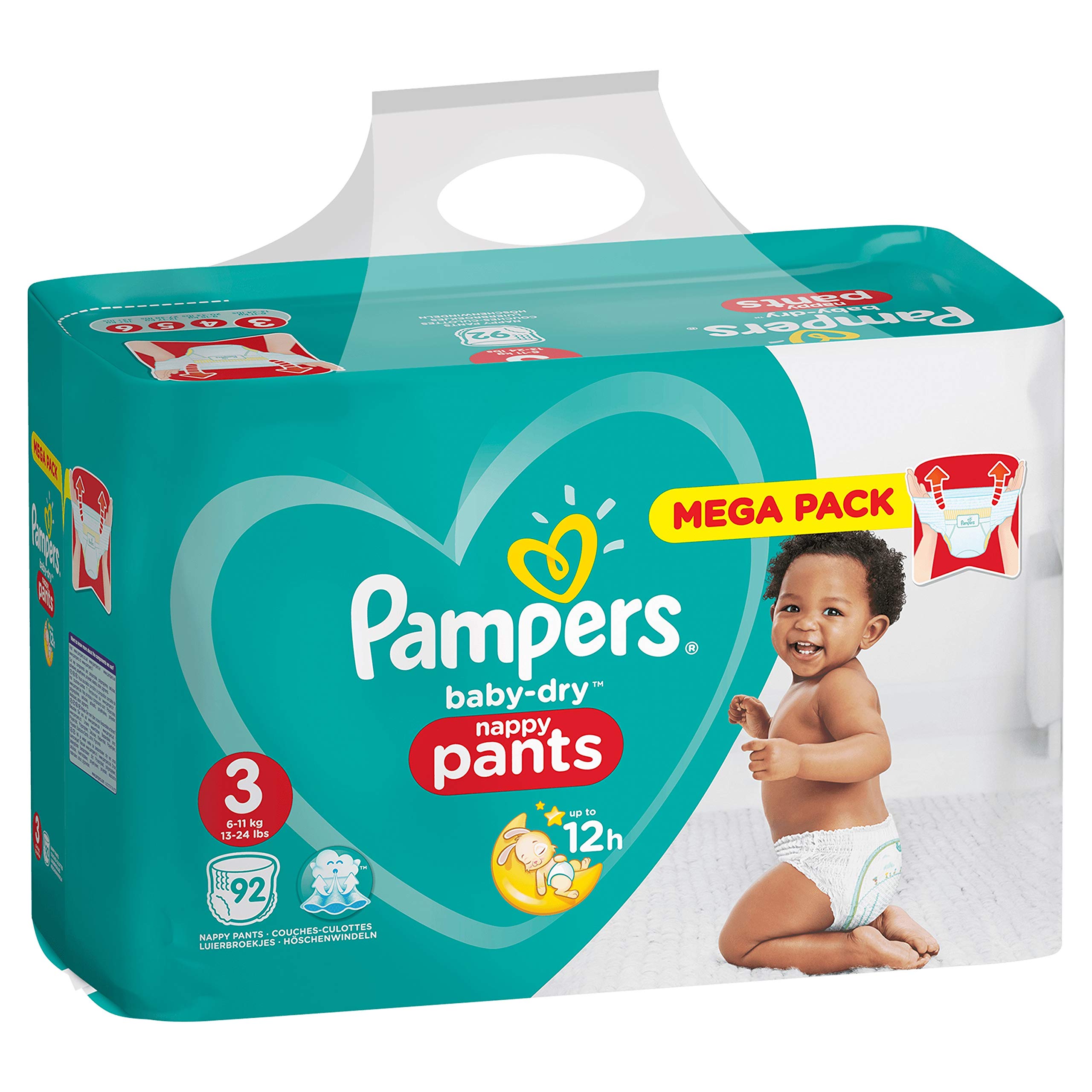 Pampers 81666879 Baby-Dry Pants pieluchy, białe