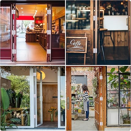 Miniatura 5 de Bisagras de puerta de níquel de 4 x 4 pulgadas, paquete de 18 bisagras de puerta de níquel satinado para puertas interiores, bisagras resistentes