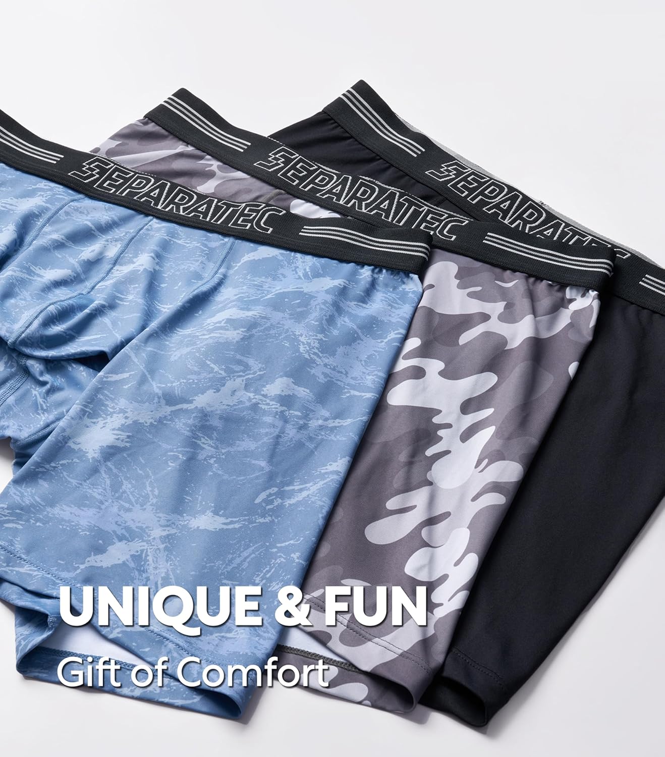 Separatec Dual Pouch Underwear for Men Moisture Wicking Men's Boxer Briefs with Ball Pouch, Printed Underwear 3 or 5 Pack - Image 9