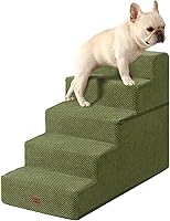 Vista 52 de EHEYCIGA Escaleras para perros pequeños de 16.5" de altura, escalones de 3 peldaños extra anchos para perros para sofá y silla, escalones