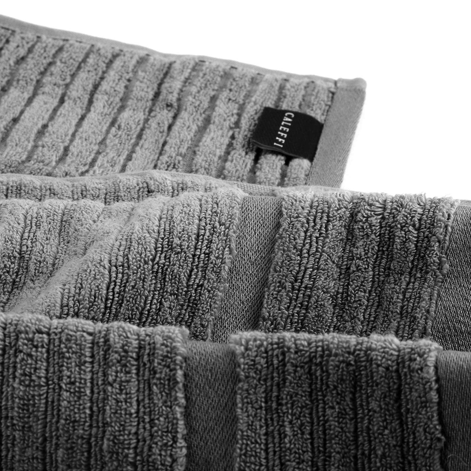 Caleffi 73859 Guest Towel in Cotton Stripe Anthracite, Default - Image 3