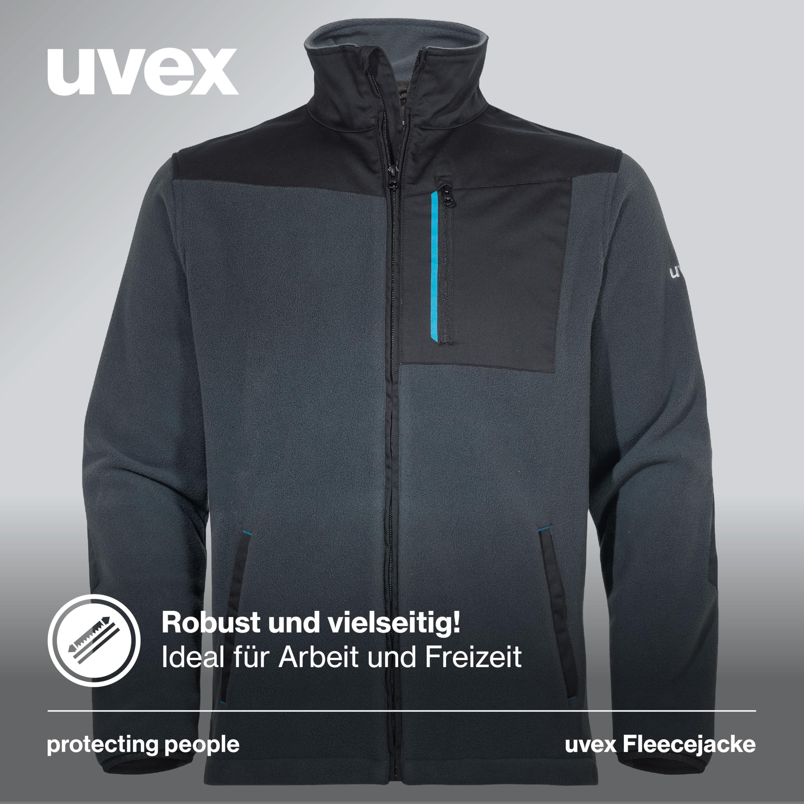 Uvex tune-up Fleecejacke - Herren Arbeitsjacke - Outdoorjacke für Freizeit