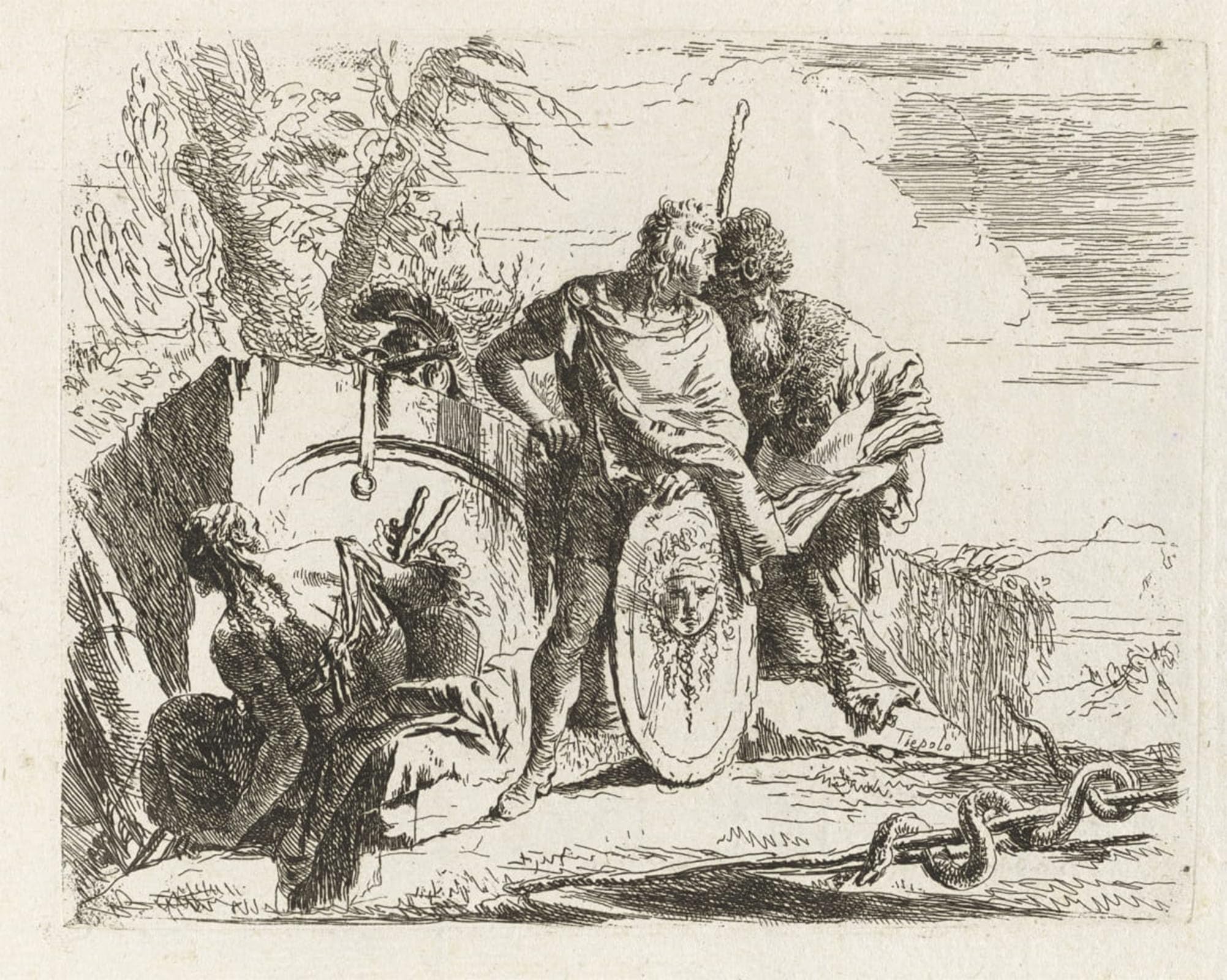 ARTXLXXBN Famous Print Painting Colorful Art Print the Astrologer and the Young Soldier by Battista Tiepolo Canvas Art Decorations for Home Decor 60x90cm