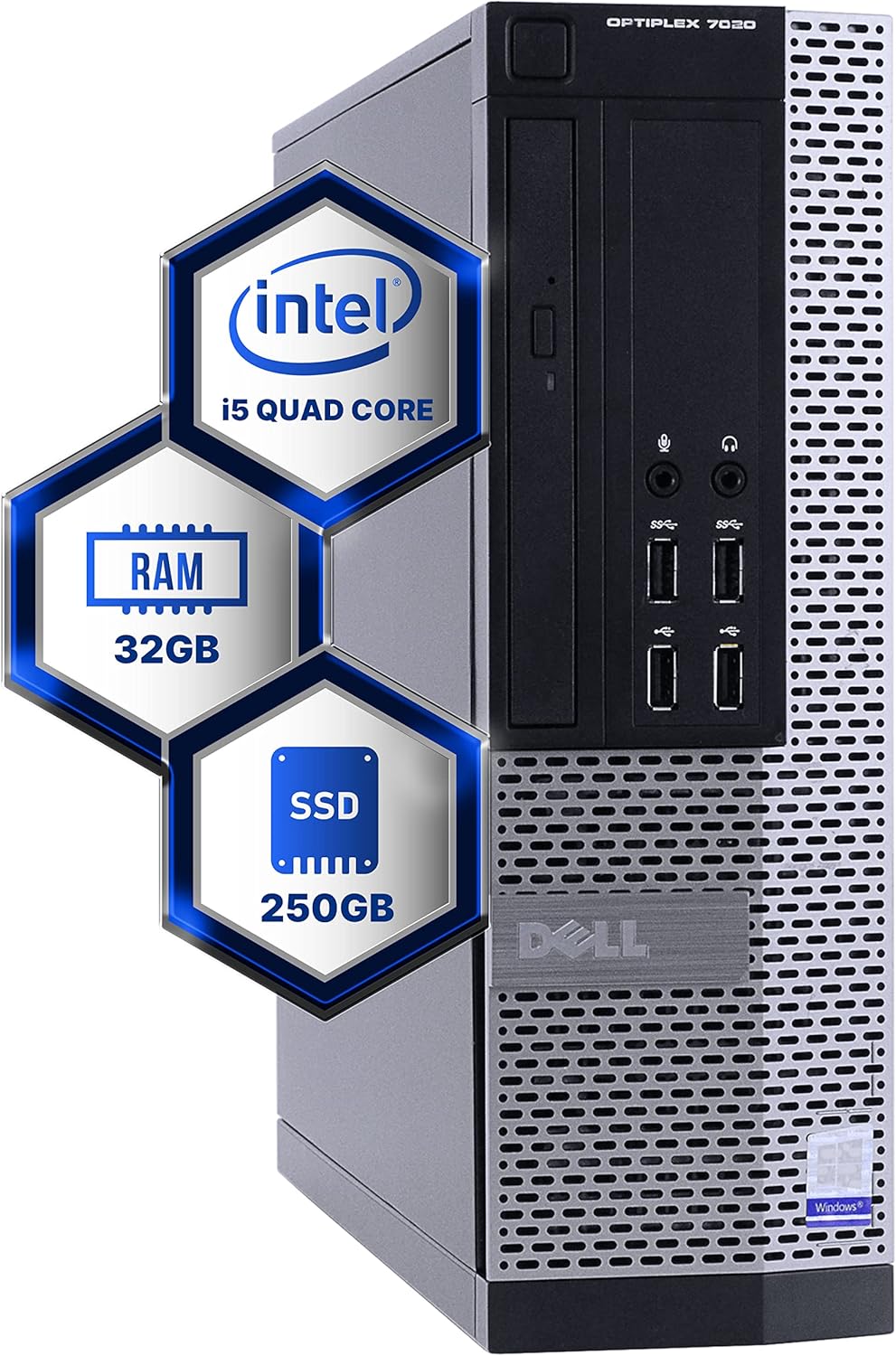 Dell Optiplex 4th Generation Desktop Computer | Quad Core Intel i5 (3.2) | 32GB DDR3 RAM | 250GB SSD Solid State | Windows 10 Professional | Home or Office PC (Renewed) Dell Optiplex 4th Generation Desktop Computer | Quad Core Intel i5 (3.2) | 32GB DDR3 RAM | 250GB SSD Solid State | Windows 10 Professional | Home or Office PC (Renewed)