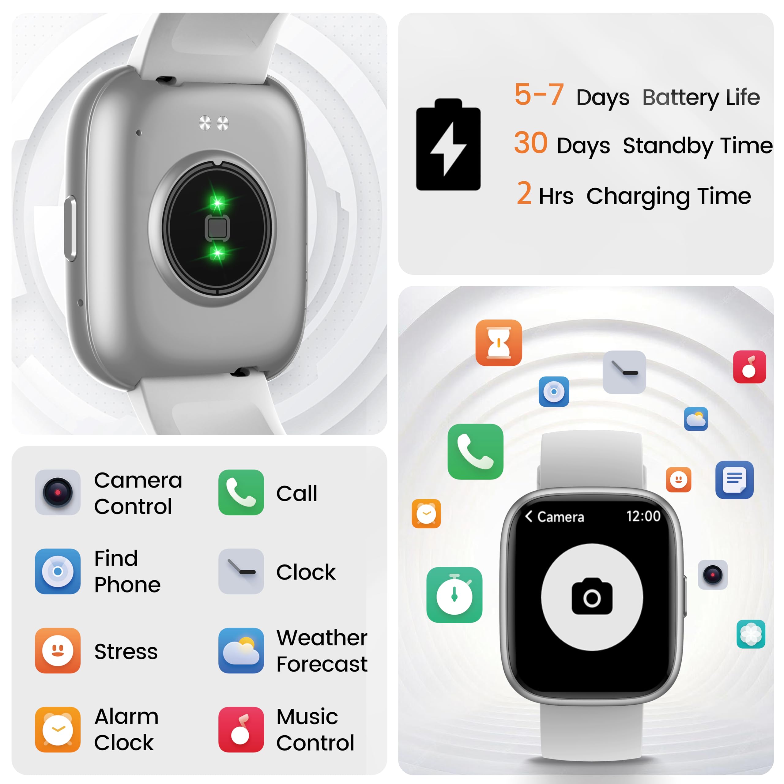 Cillso Reloj Inteligente Hombre Mujer Smartwatch: 1.83" Smart Watch con Llamadas Bluetooth Relojes Deportivo con Pulsómetro