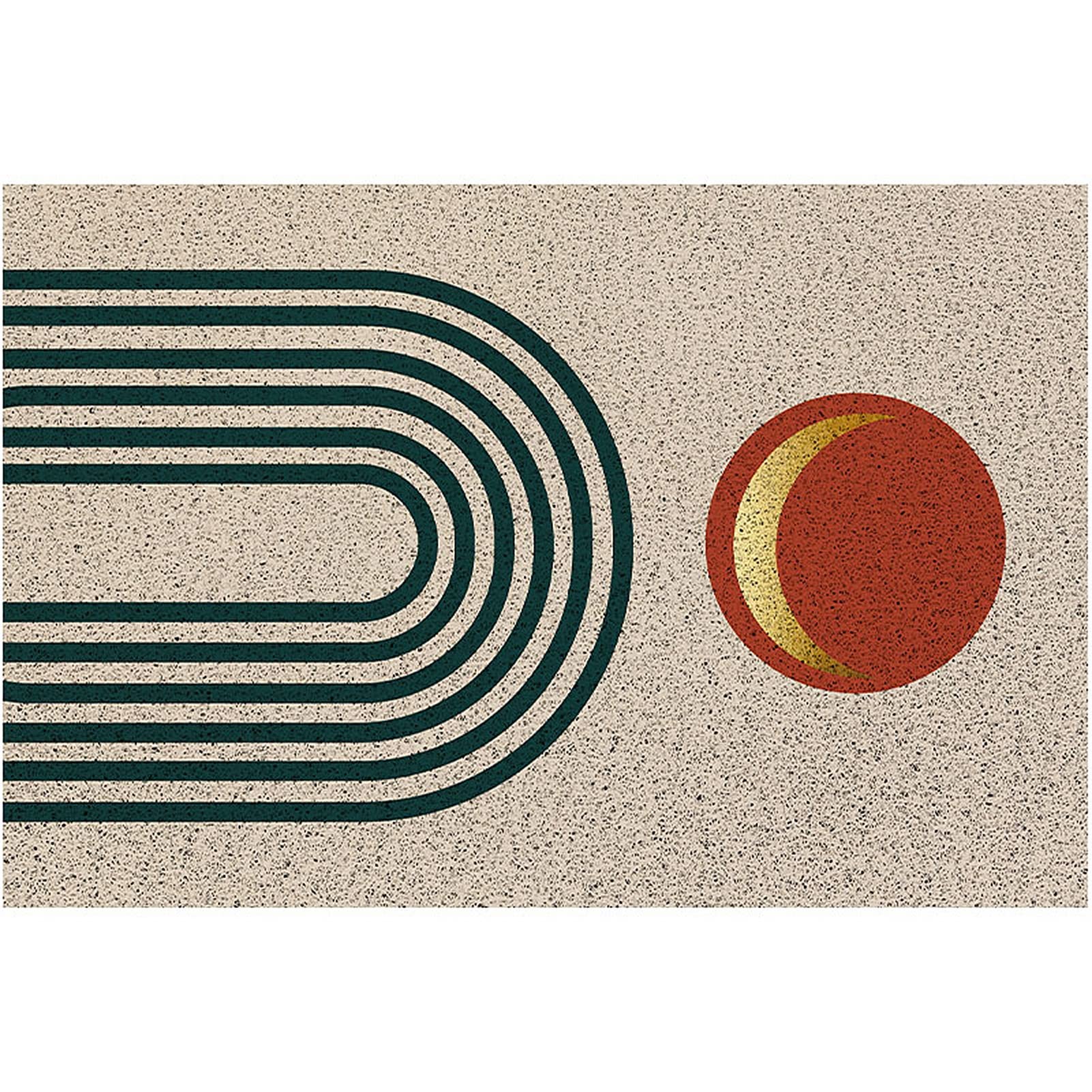 Tapis d'entrée extérieur abstrait moderne pour habiller le sol du patio