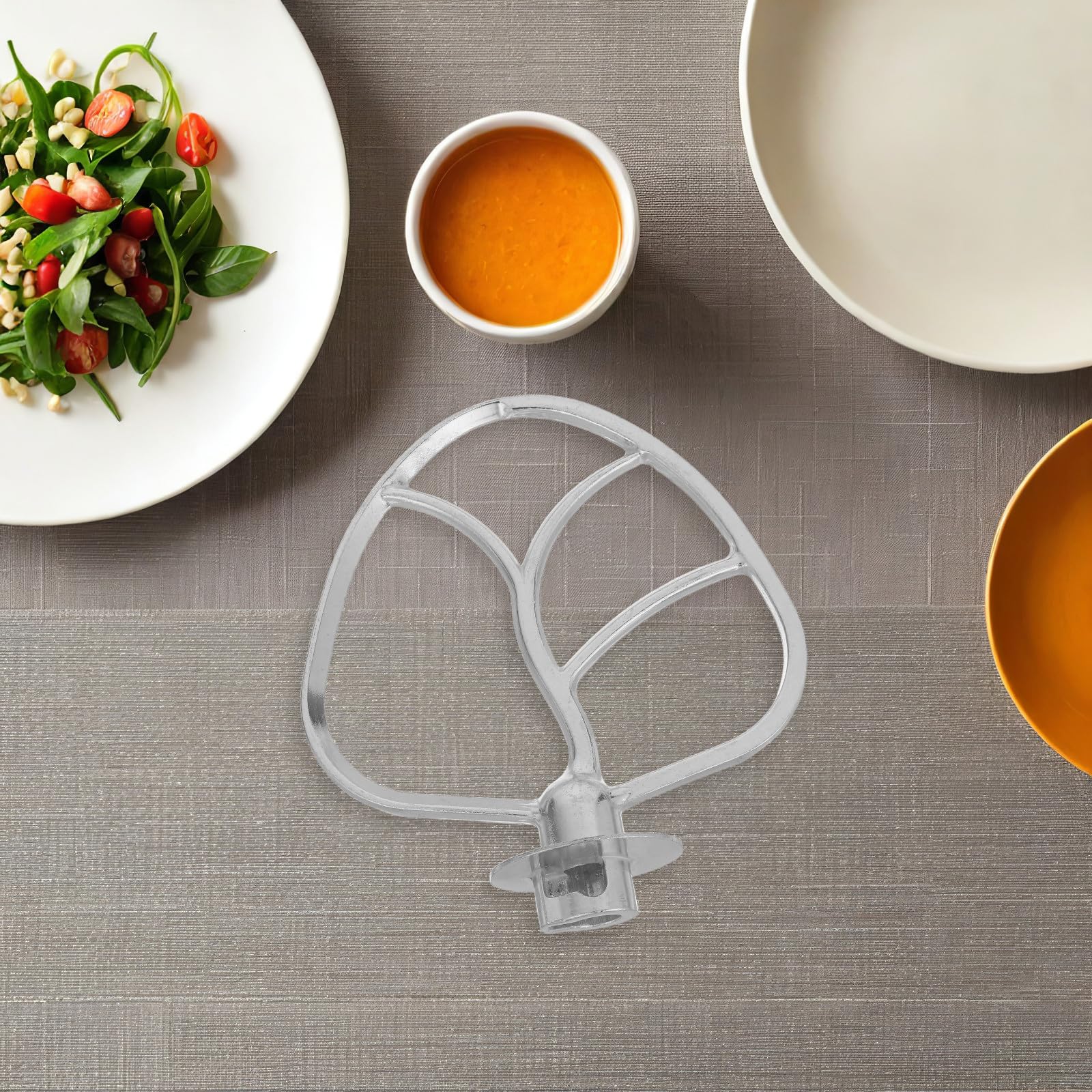 COLLBATH Kit de réparation pour robot pâtissier : fouet plat en acier inoxydable pour robot pâtissier à tête inclinable, bol mélangeur de 6 L (1,59 gal).