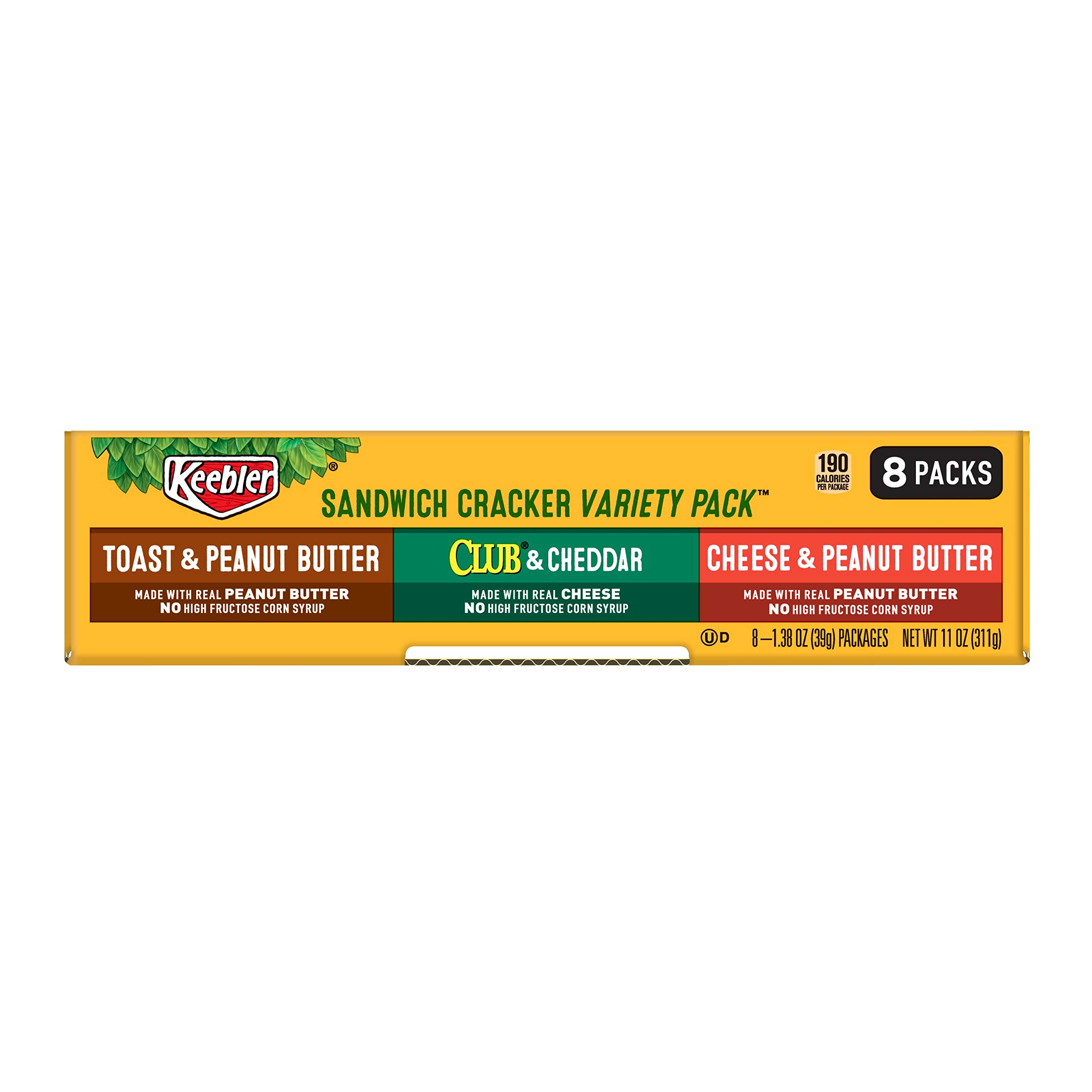 Keebler Sandwich Crackers, Single Serve Snack Crackers, Office and Kids