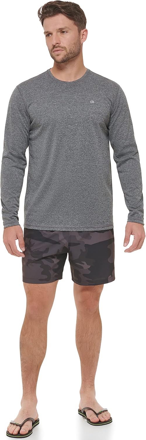 Calvin Klein Mens Standard Light Weight Quick Dry Long Sleeve 40+ UPF Protection Active Top - Image 4