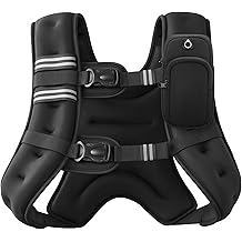 ZELUS Weighted Vest, 6lb/8lb/12lb/16lb/20lb/25lb/30lb Weight Vest with Reflective Stripe for Workout, Strength Training, Running, Fitness, Muscle Building, Weight Loss, Weightlifting