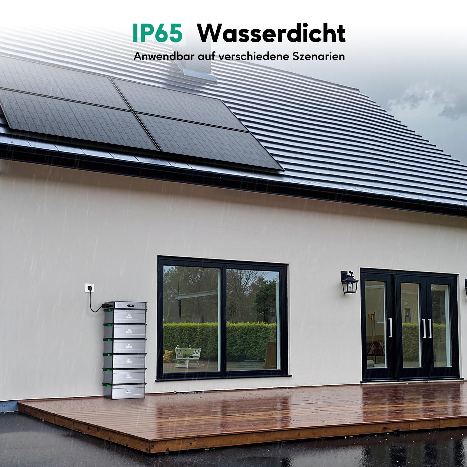 Zendure SolarFlow AB3000X, 2880Wh LFP4, 17,28 kWh Erweiterbare Kapazität max., Selbsterhitzende Funktion, Aerosol-Feuerlöschsystem, IP65, Einfache Installation, Verwendung mit SolarFlow 2400 AC