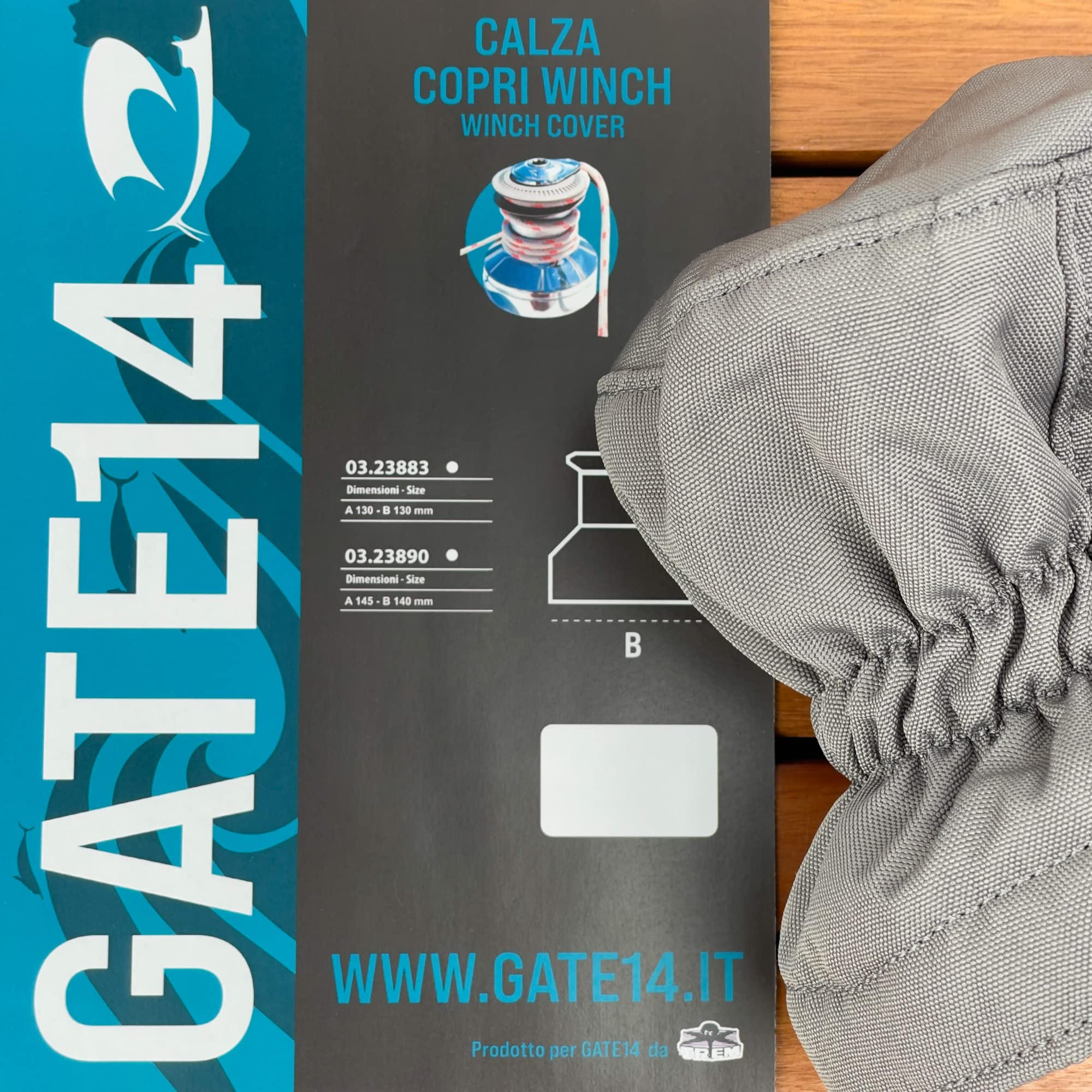 GATE14® Copri Winch, Copertura Verricello Tessuto 100% Impermeabile 600D Elasticizzato 145 x 140 mm