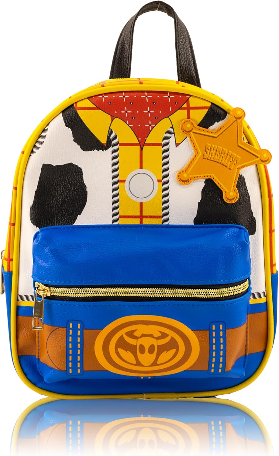 Disney Toy Story Woody Mini Backpack for Kids & Adults | 10" PU Leather Disney Backpack Purse Featuring Woody | Toddler Travel Bag, Small Backpack Bookbag for School, Travel, or Theme Park | Ages 3+