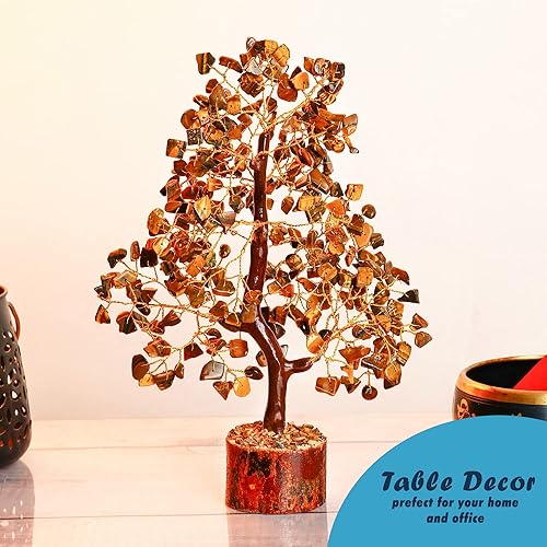 Miniatura 4 de YATHABI Cristal de ojo de tigre  Árbol de gemas  Árbol bonsái de piedra  Árbol de dinero de buena suerte  Piedra de chakras  Árbol espiritual  Árbol