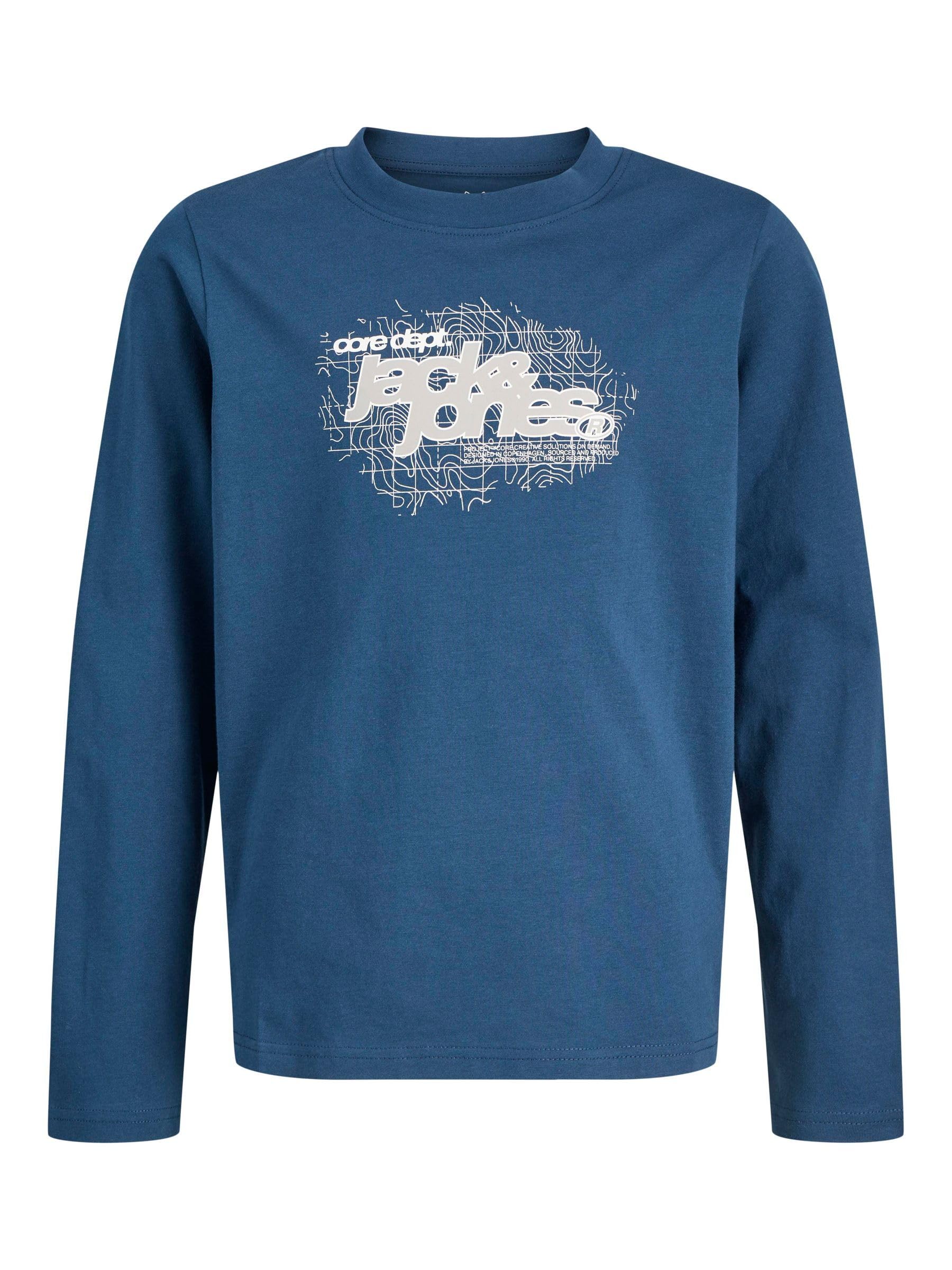 JACK & JONES Jcogrid Branding Tee Ls Crew Neck Jnr