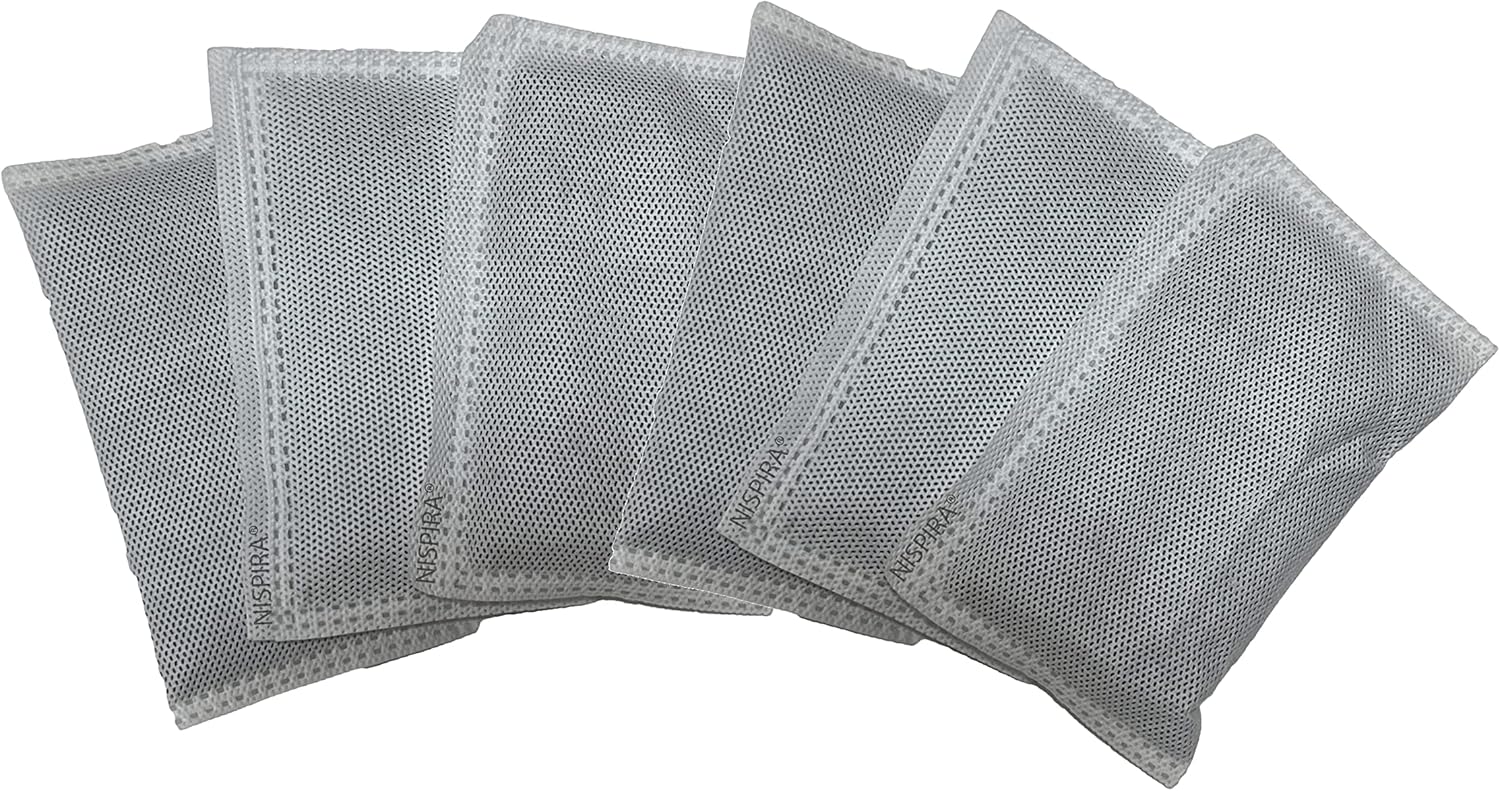 Nispira Activated Charcoal Odor Filter Refill Deodorizers 6 Packs For Trash Cans 8 Gallon and Larger, Compatible with i-touch-less