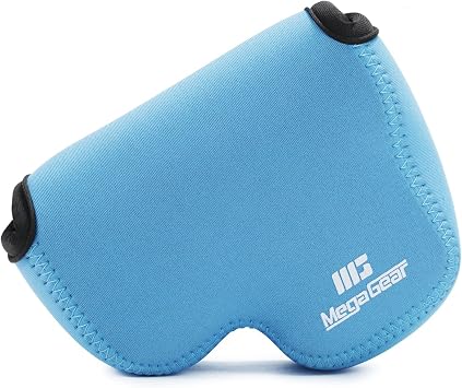 MegaGear Nikon Coolpix L340 Ultra Light Neoprene Camera Case, with Carabiner - Blue - MG786