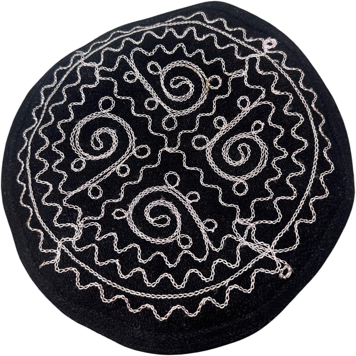 Pakol Handmade Hat with Traditional Medallion Embroidery | Handcrafted, Traditional Design, Medallion Pattern, Embroidered Detail