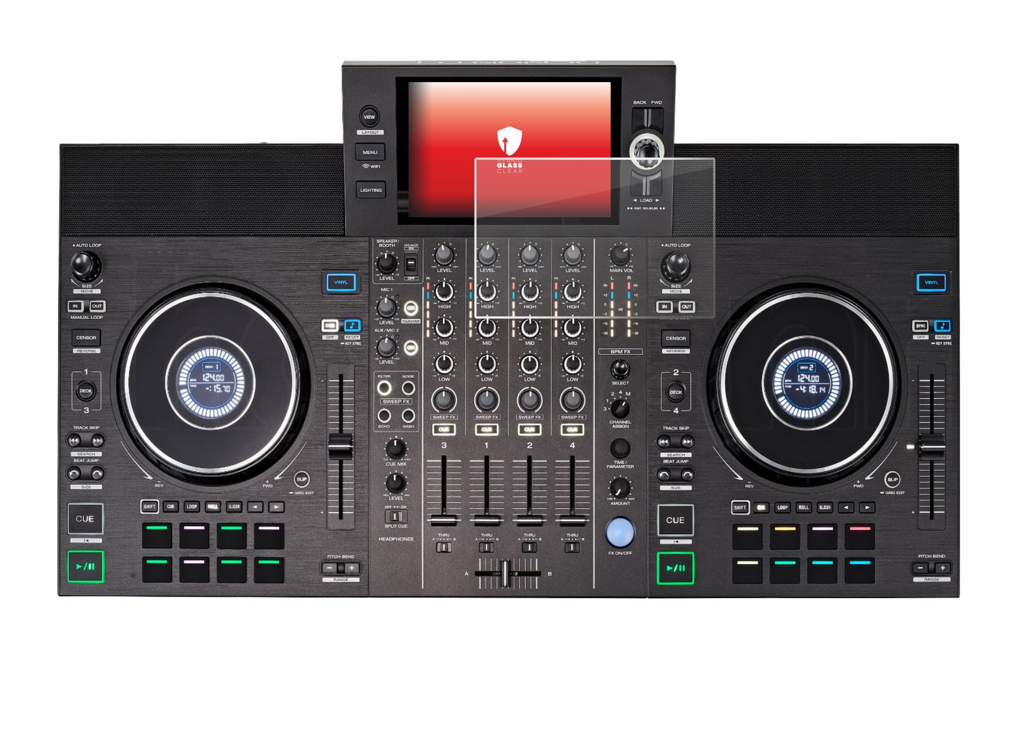 upscreen Screen Protector Film Compatible with Denon DJ SC Live 4 (Jog) - 9H Glass Protection, Extreme Scratch Resistant