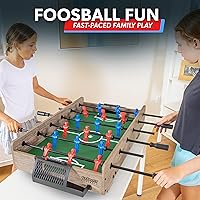 Vista 2 de Juego de futbolín de mesa GoSports de 32 pulgadas - Roble o Negro Tabletop, Foosball, Oak, Black
