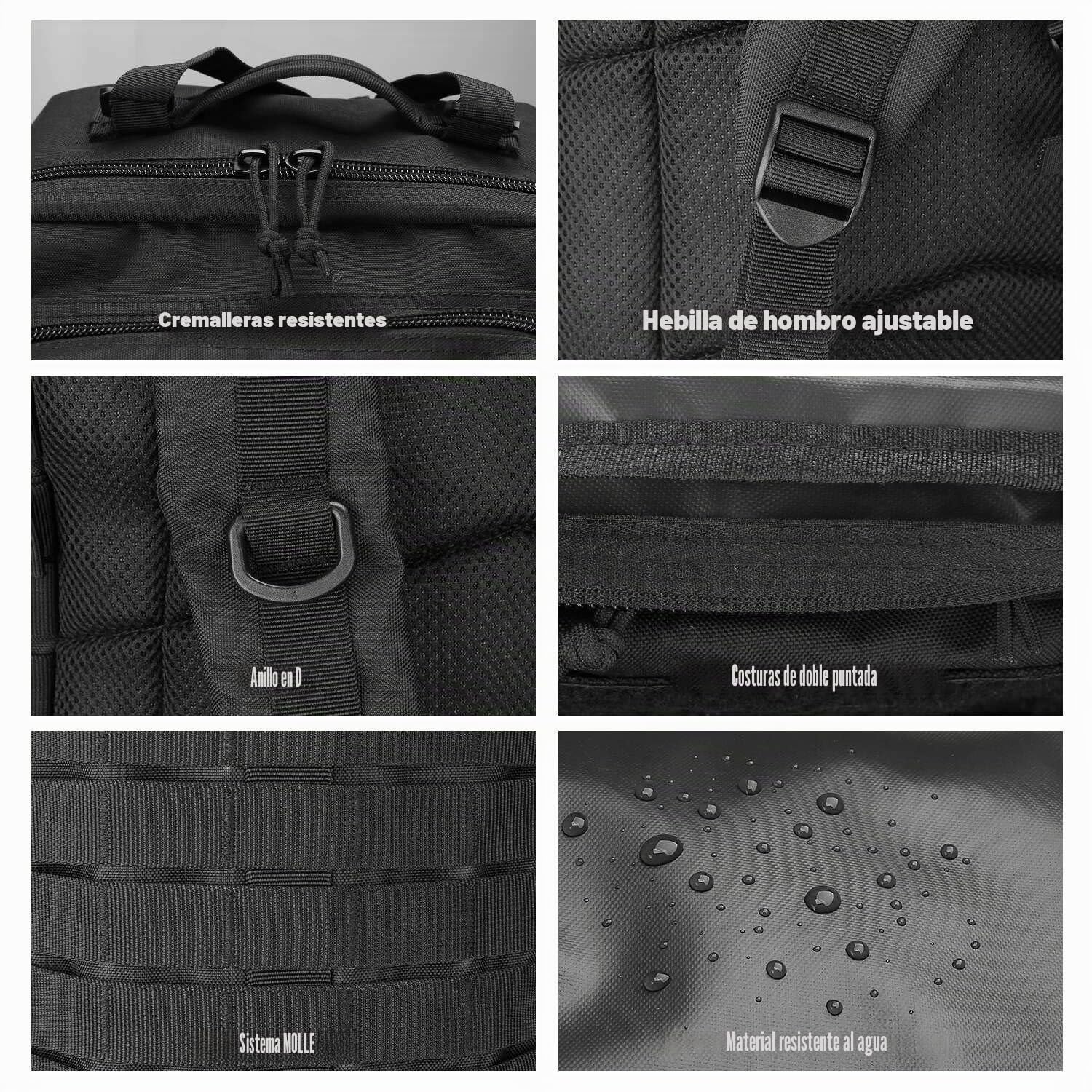 ProCase Mochila Táctica Militar 48L/42L/35L, Paquete de Asalto MOLLE de Gran Capacidad para Utilidad Militar, Bolsa de Emergencia de 3 Días para Caza Senderismo Acampada y Actividad al Aire Libre
