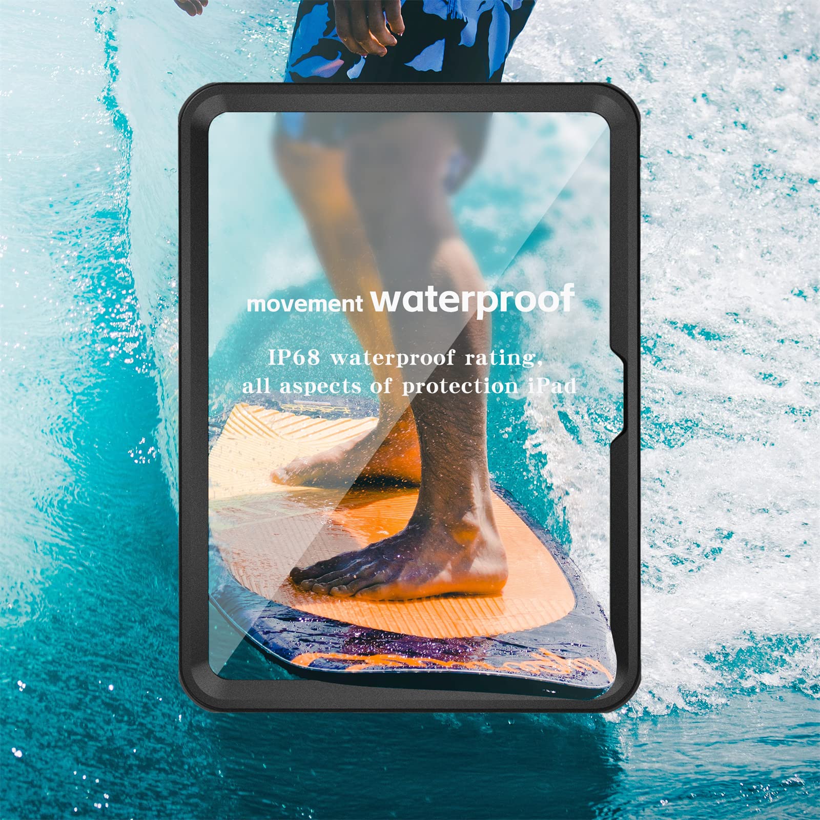 Funda Impermeable para iPad de 10.ª generación (10,9 Pulgadas, versión 2022), IP68 Resistente al Agua, protección Completa de 360 Grados, Funda a Prueba de caídas a Prueba de Golpes