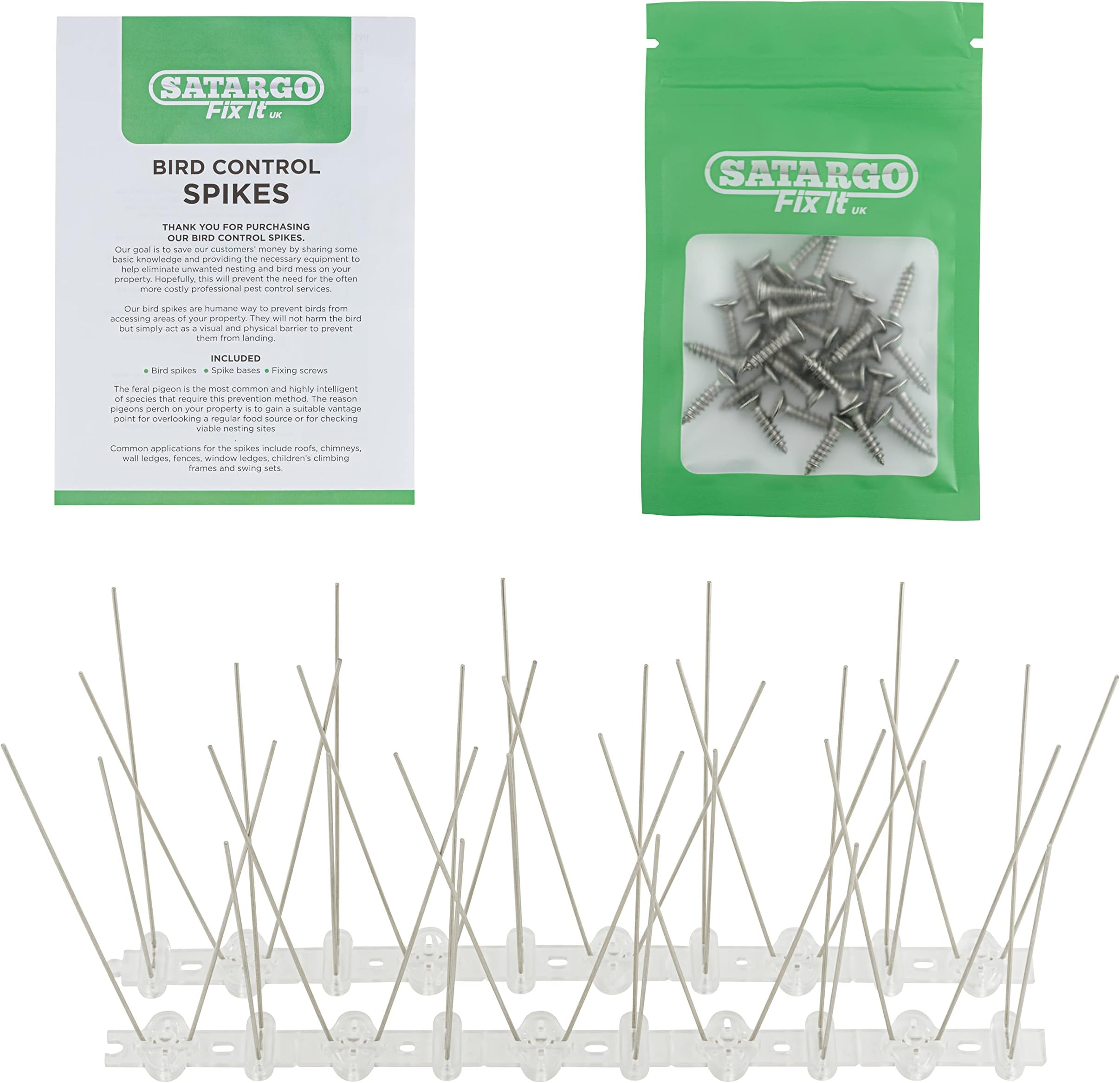 ArmaKit Stainless Steel Anti Bird Spikes For Pigeons (1 Metre) Humane