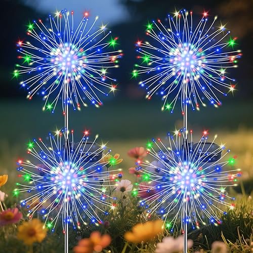 Miniatura 14 de Luces de jardín al aire libre, paquete de 2, 120 luces LED solares de jardín, luces de hadas al aire libre impermeables, luces solares decorativas