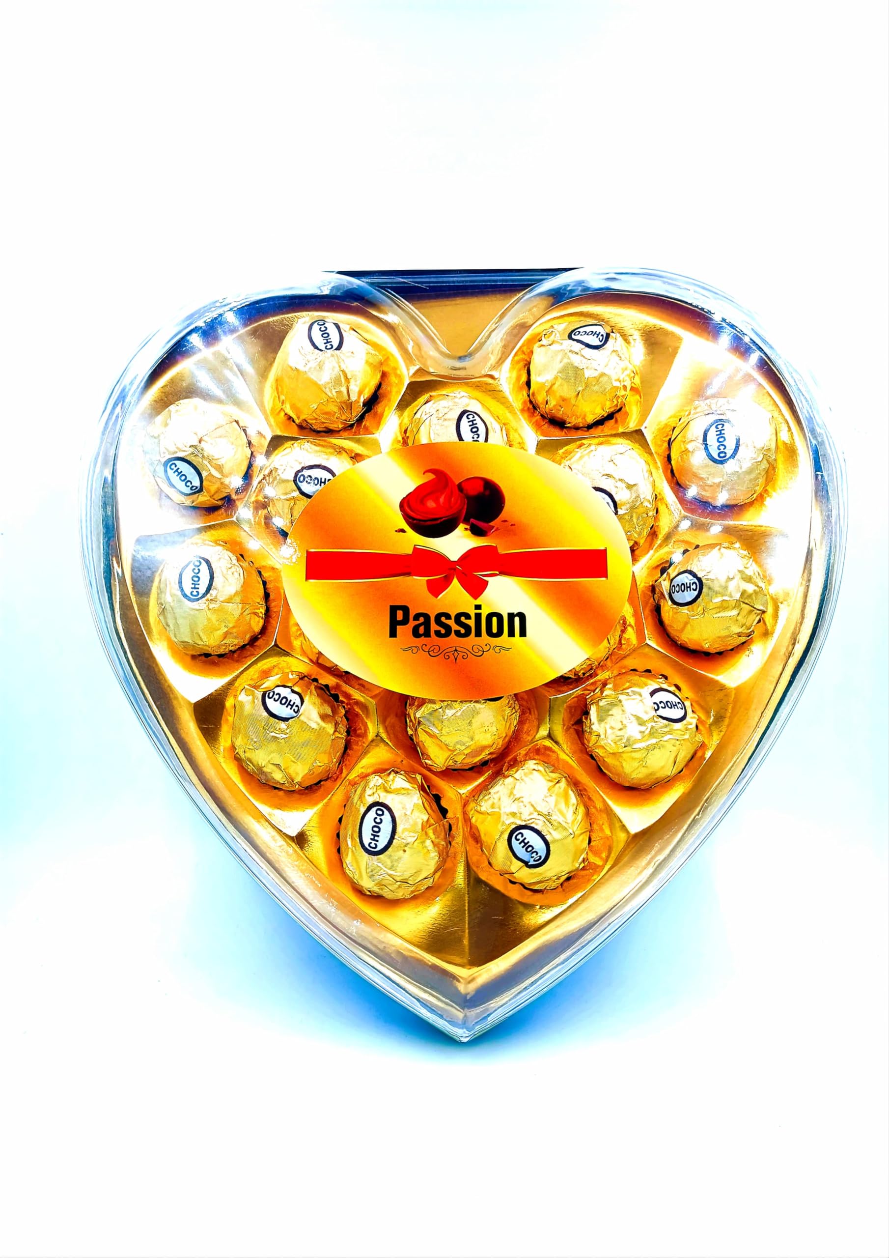Passion Heart-Shaped Chocolate Gift Box, 16 Pieces