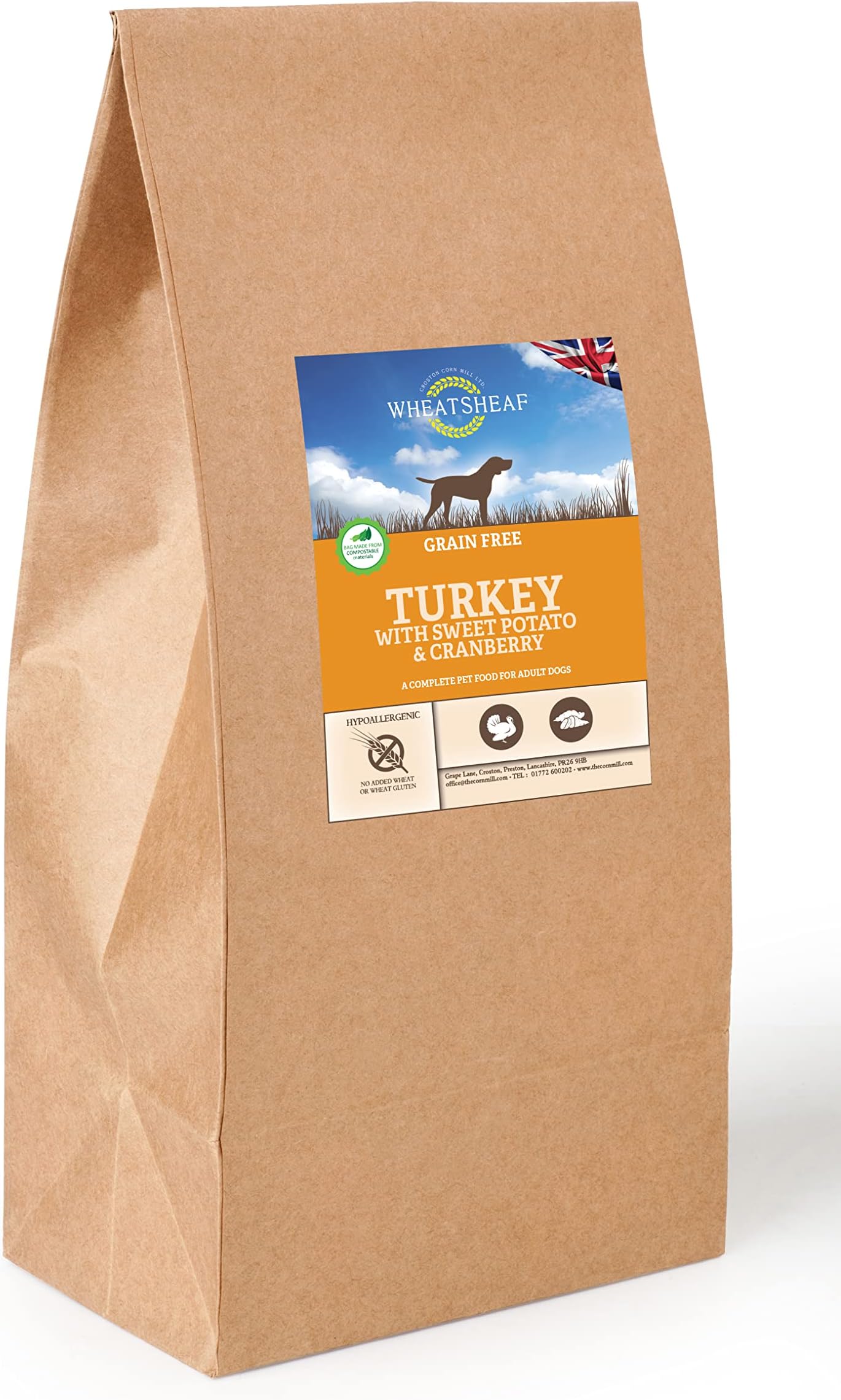 Country Kibble Natural Grain-Free Dog Food Turkey, Sweet Potato & Cranberry 2kg