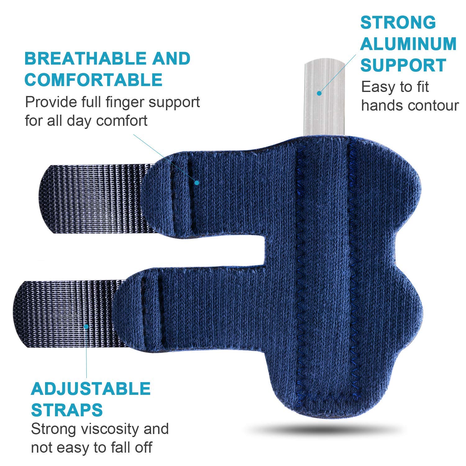 Sumifun Trigger Finger Splints, Finger Brace with 2 Gel Sleeves for