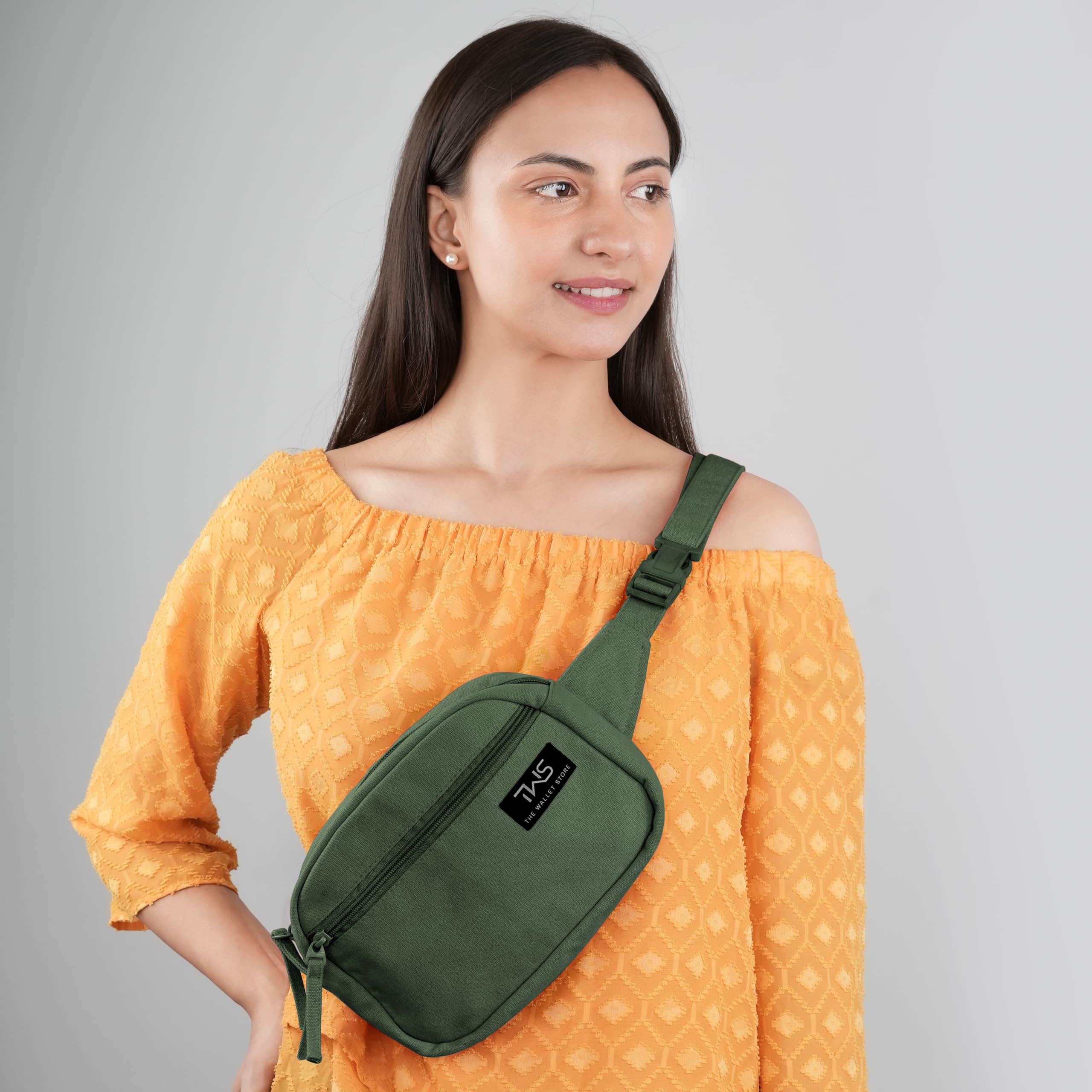 The Wallet Store Urban Trek Canvas Fanny Bag - Olive