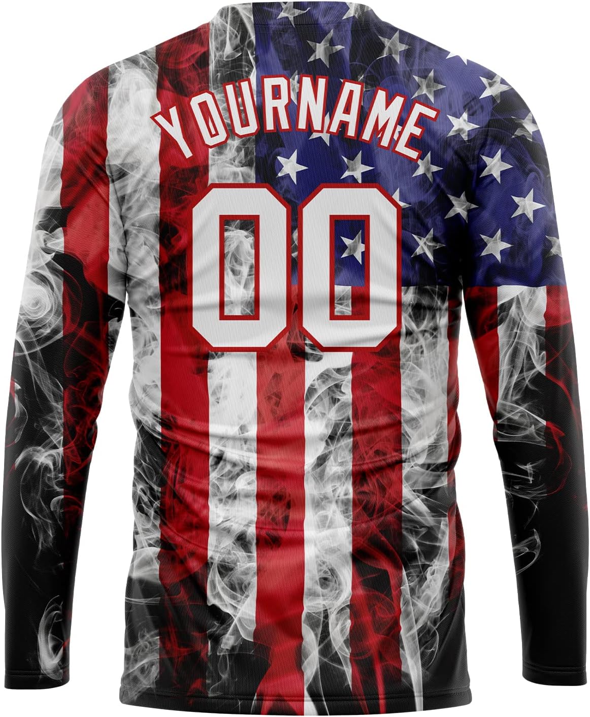 Custom Men's Long Sleeve Tops Fashion Hip Hop Graphic Print Pullover Casual Long Sleeve Graffiti Tie Dye T-Shirt - Image 2