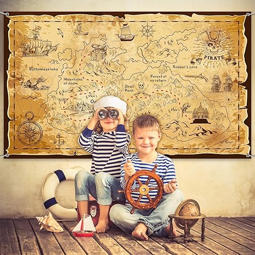 Miniatura 7 de Telescopio pirata para niños Treasure Map Retro Spyglass portátil plegable de mano telescopio de juguete de mano 25x30 Zoomable monocular para