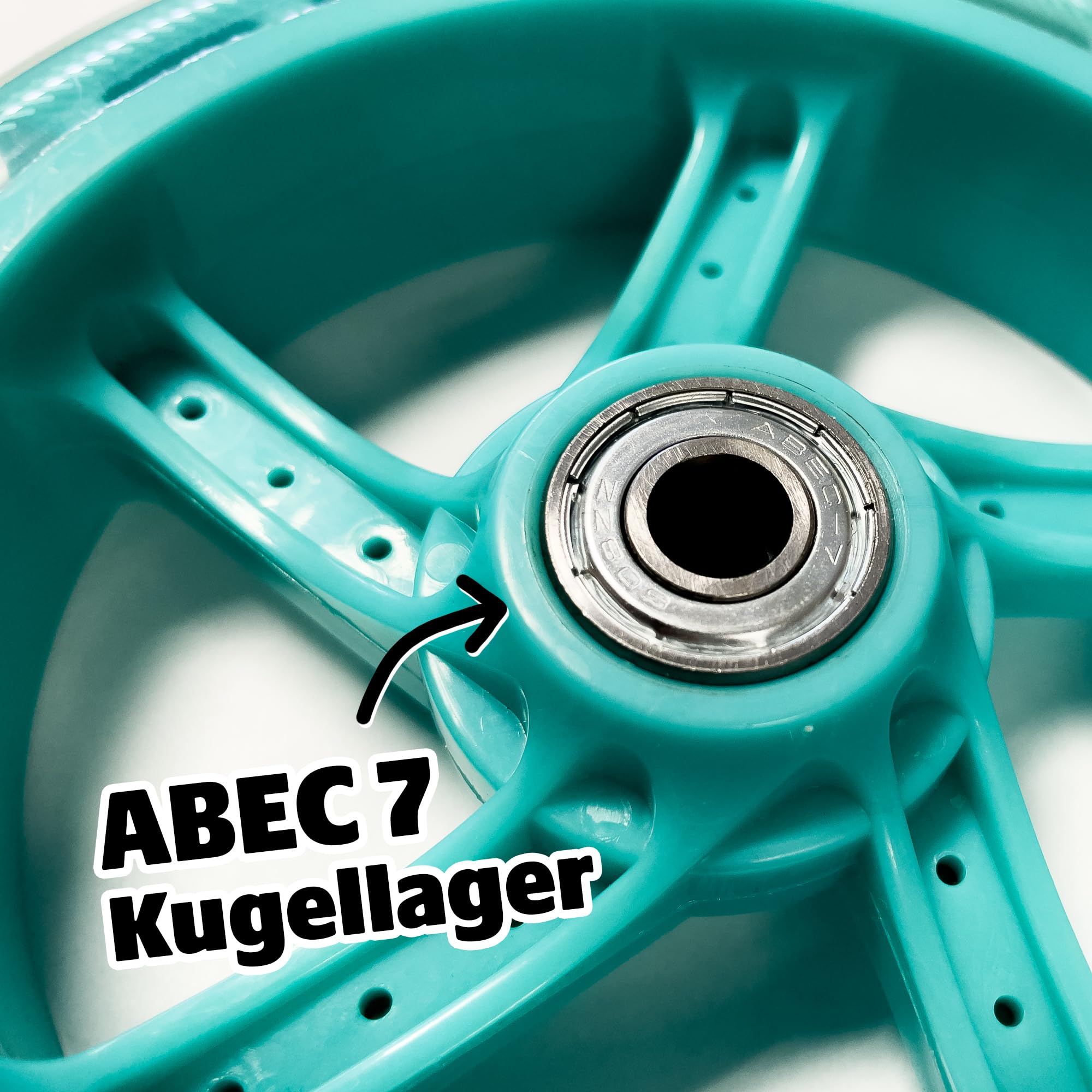 Jeu De 2 Roues Apollo City Roller 200 Mm – ABEC 7, Polyuréthane Haut Rebond, Compatibles Avec Trottinettes – Version LED Ou Standard