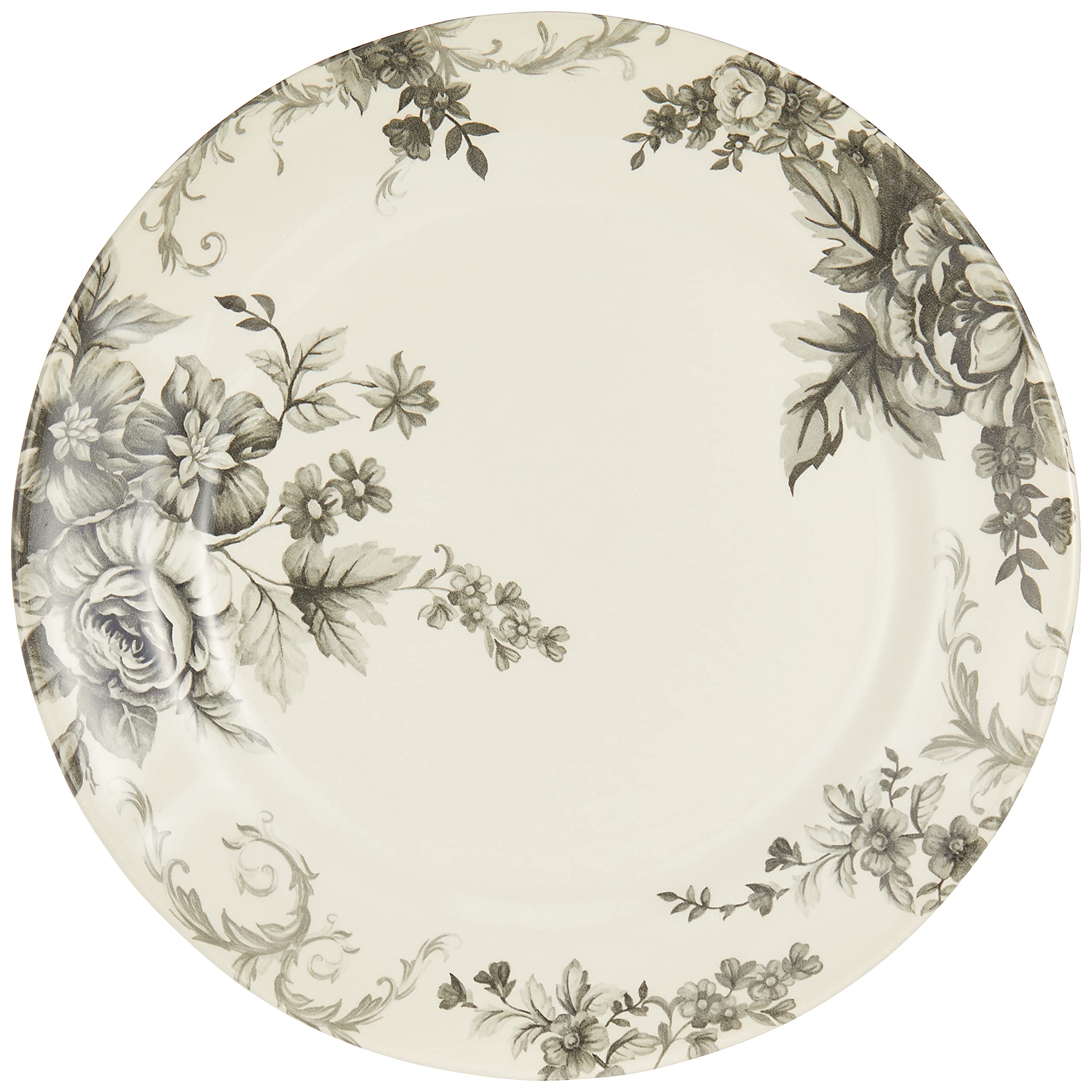 ClaytanGeorgeous Grey 1pc Multicolor Round Earthenware