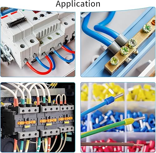 Miniatura 8 de Kit de herramientas de prensado de virola, alicates de crimpadora de virola con 1200 piezas de terminales de extremos de cable, crimpadora de cable