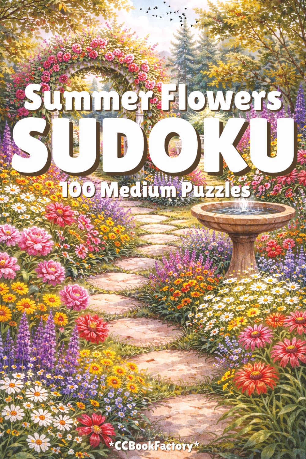 Summer Flowers Sudoku: Summer Flowers Sudoku Puzzle book | Travel Size 6x9 100 Medium Puzzles with Solutions and Instructions | Floral Themed Gifts