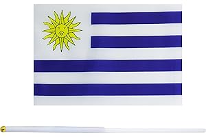 50 Pcs Uruguay Hand Held Mini Flag Sticks