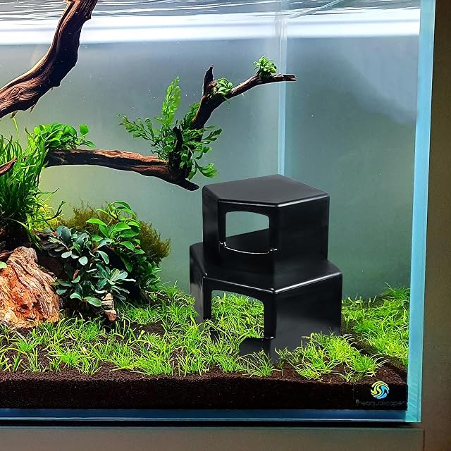 Foto 2 de 3 de Escondite de cueva de esquina para acuario, accesorios de tanque de peces y camarones, escondite de ajolote